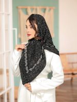روسری دلوان  پارچه حریرنخ 6طرح در جین و پک 60تایی - Image 6