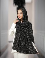 شال برشکا ارکیده سفیدمشکی طرح مارک  6 طرح در جین سری  60 تایی - Image 4