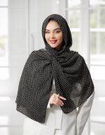 شال برشکا ارکیده سفیدمشکی طرح میکس 6 طرح در جین سری  60 تایی - Image 7