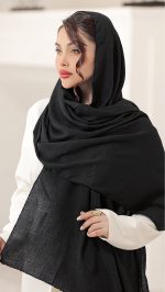 شال شایسته مشکی تک دندان بافت سری 50 تایی