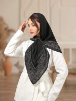 روسری دلوان  پارچه حریرنخ 6طرح در جین و پک 60تایی - Image 4